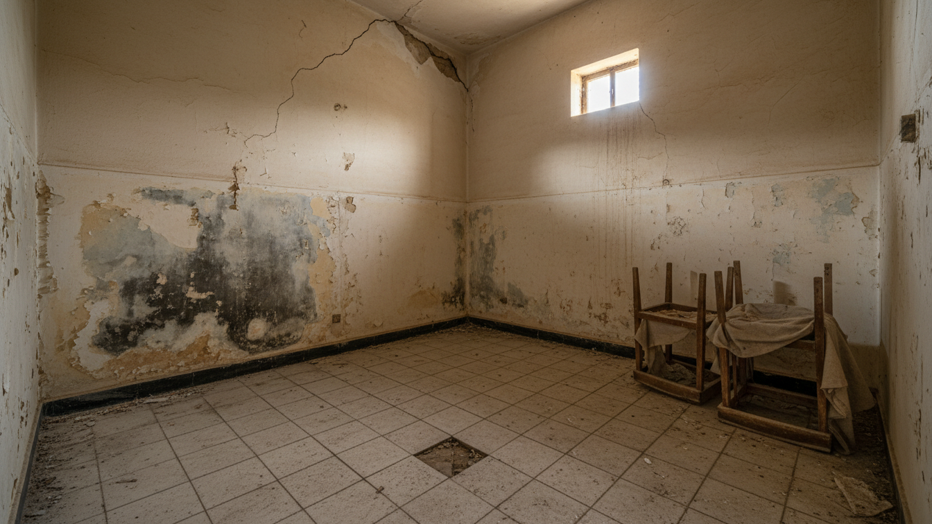 معالجة الشروخ والرطوبة بالجدران